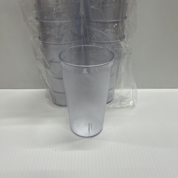 New (12) Pepsi Cola Restaurant Clear Plastic Tumblers Cups 16oz Impact - Picture 2 of 3
